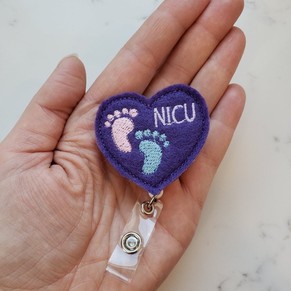 NICU Badge Reels, Nurse Retractable ID Badge Clips NWT handmade Medical